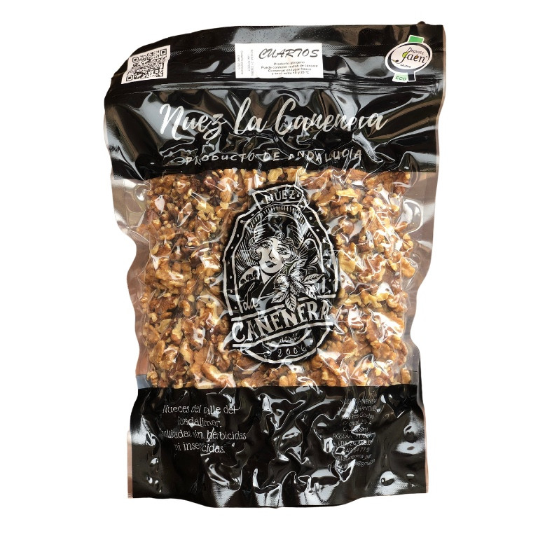 Nueces ECOLÓGICAS peladas - Cuartos - Bolsa 1 kg