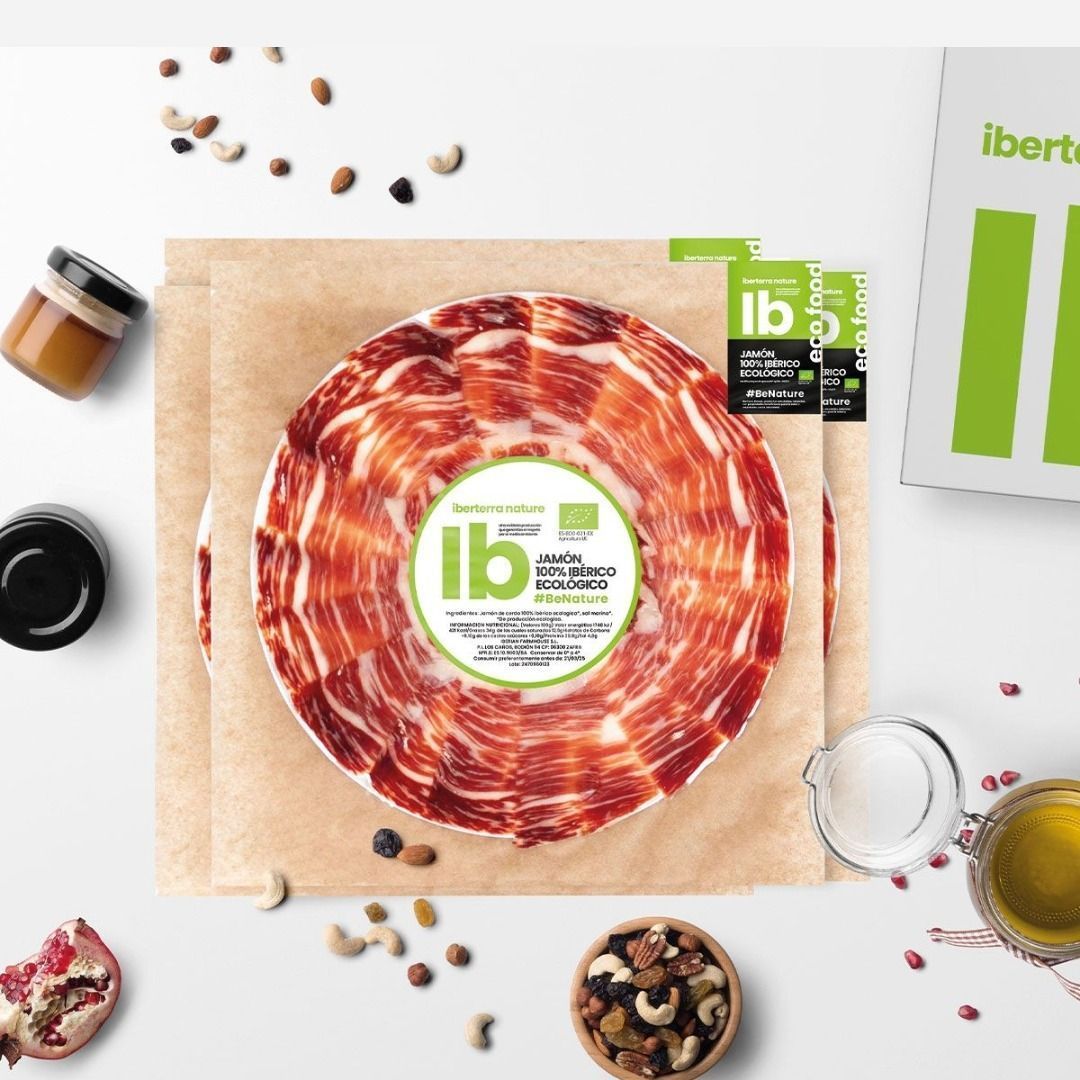 Jamón De Bellota 100% Ibérico Ecológico Iberterra Nature a Cuchillo