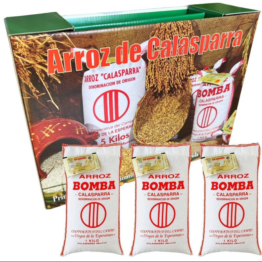 Lote Regalo Arroz Calasparra Bomba DOP 3kg