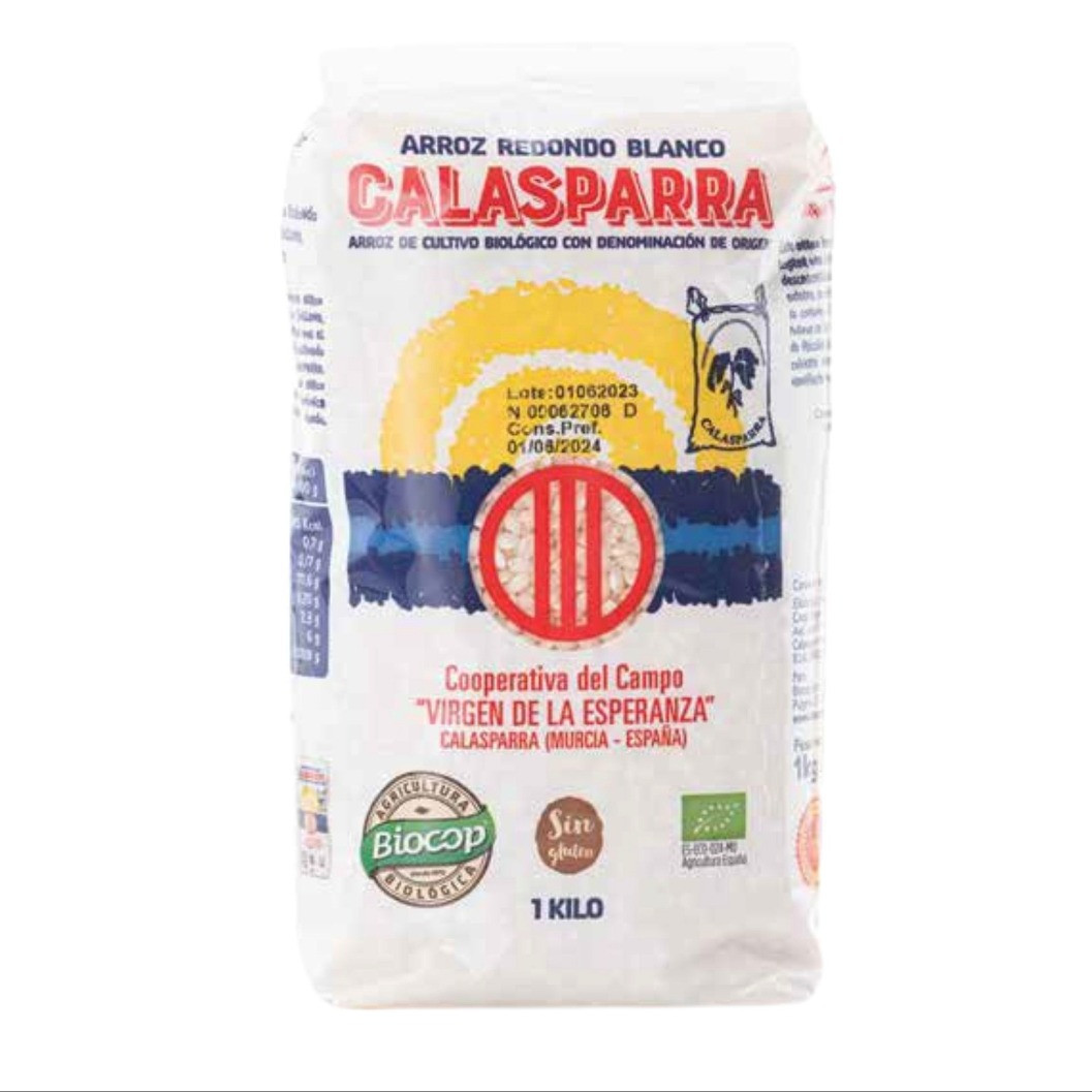 Arroz Calasparra DOP Cultivo Ecológico Paquete de 1kg