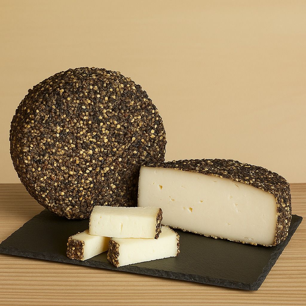 1/2 QUESO DE CABRA CON PIMIENTA NEGRA