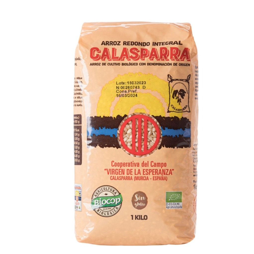 Arroz Integral Calasparra DOP Cultivo Ecológico 1kg